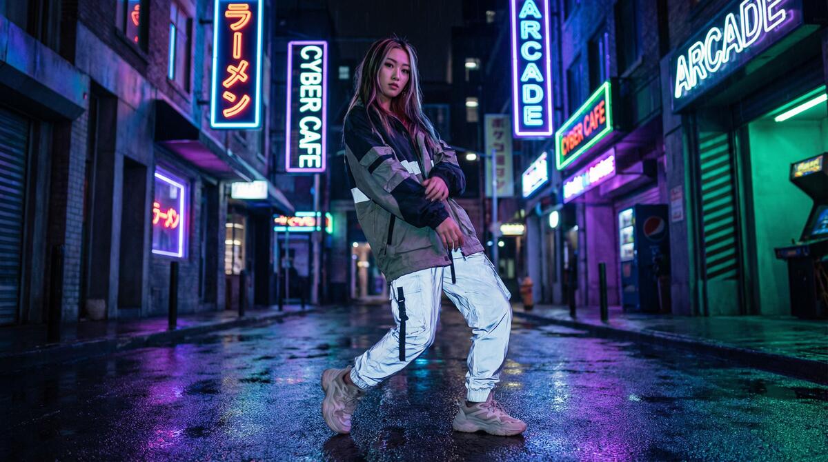 福利姬霓虹街拍短视频